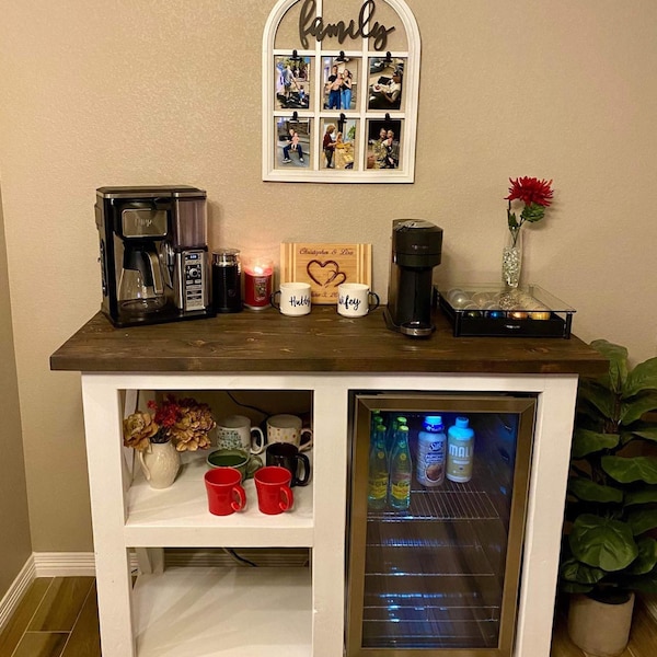 Coffee Bar With Fridge Etsy