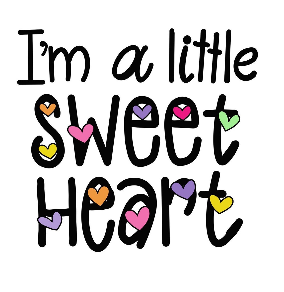 Download Im a little sweetheart SVG Digital File PNG 300 dpi | Etsy