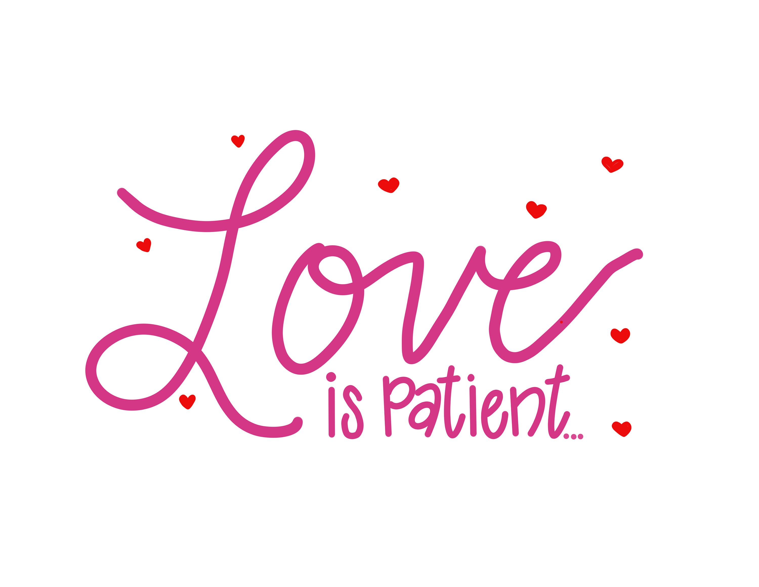 Love is Patient / Digital Design / SVG Etsy