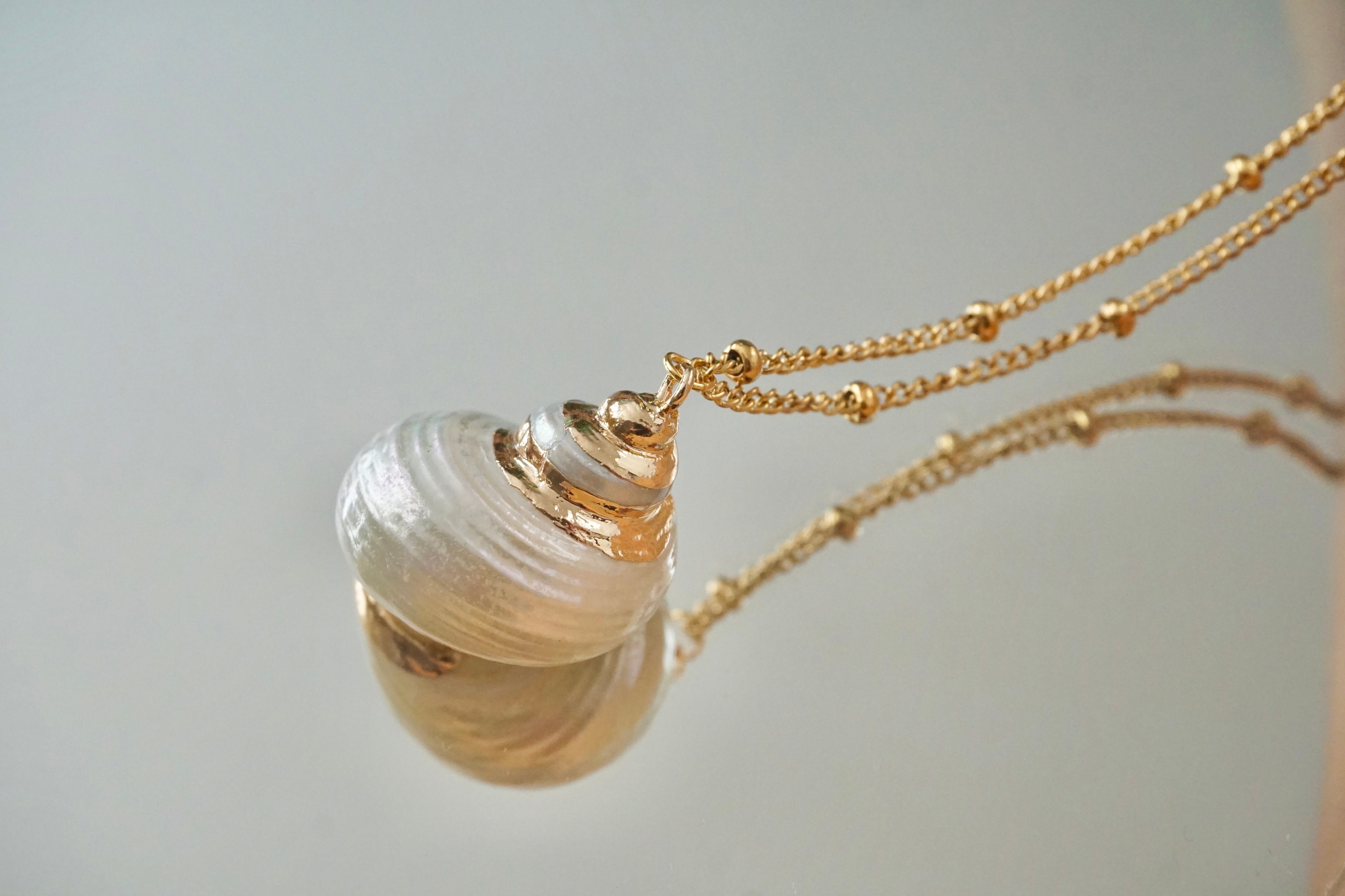Natural Seashell Necklace, Boho Jewelry, Seashell Pendant Necklace, Cowrie Adjustable Necklace, Beach Wedding, Ocean Jewelry