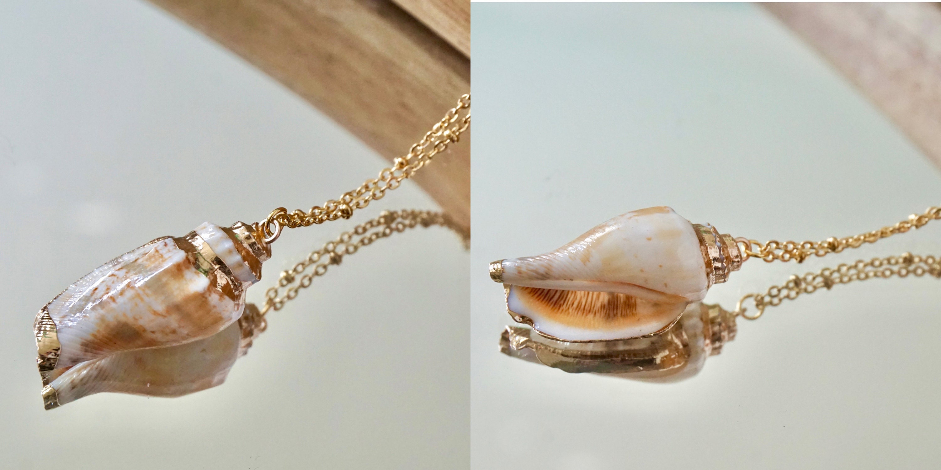 Natural Seashell Necklace, Boho Jewelry, Seashell Pendant Necklace, Cowrie Adjustable Necklace, Beach Wedding, Ocean Jewelry