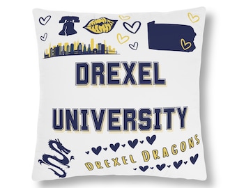 Custom College Pillow Bed Party college acceptance college announcement