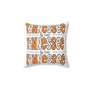 Oreiller en polyester filé, oreiller Tennessee Vols pour votre fête d'anniversaire, décoration d'intérieur, oreiller de sport universitaire, cadeau pour les fans de football, carré