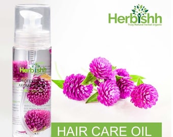 Aceite capilar Herbishh Flower / Crecimiento orgánico, antiencrespamiento, brillo nutritivo