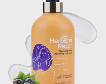 Herbishh Reset Clarifying Shampoo 16.91 fl.oz Sulfate-Free Detox for Oily Hair