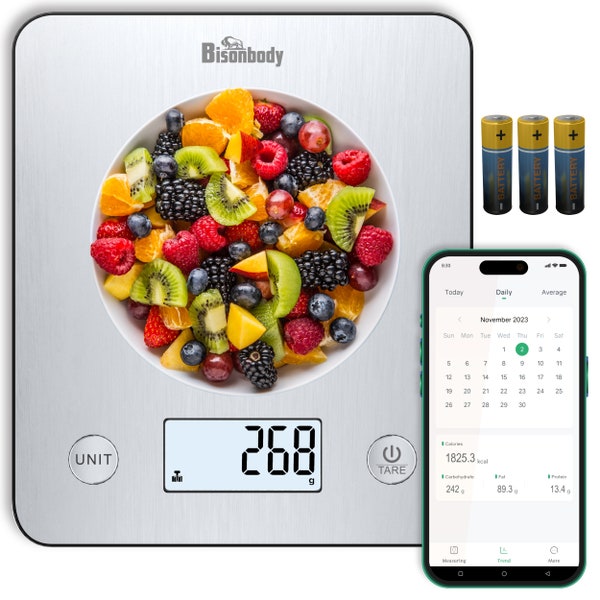 Balance de cuisine numérique avec application intelligente Bisonbody