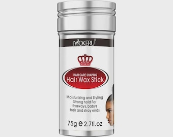 Mokeru Hair Wax Stick Strong Hold Edge Control Anti Frizz 75g Styling Wax