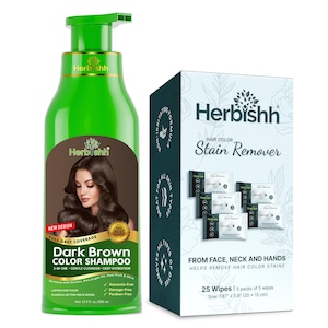 Herbishh Haarkleurshampoo Kit | Grijsdekking, veganistisch, ammoniakvrij, vlekverwijderaar