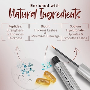 Herbishh Eyelash Enhancing Serum, Longer Thicker Lashes, Nourishing Growth Care image 3