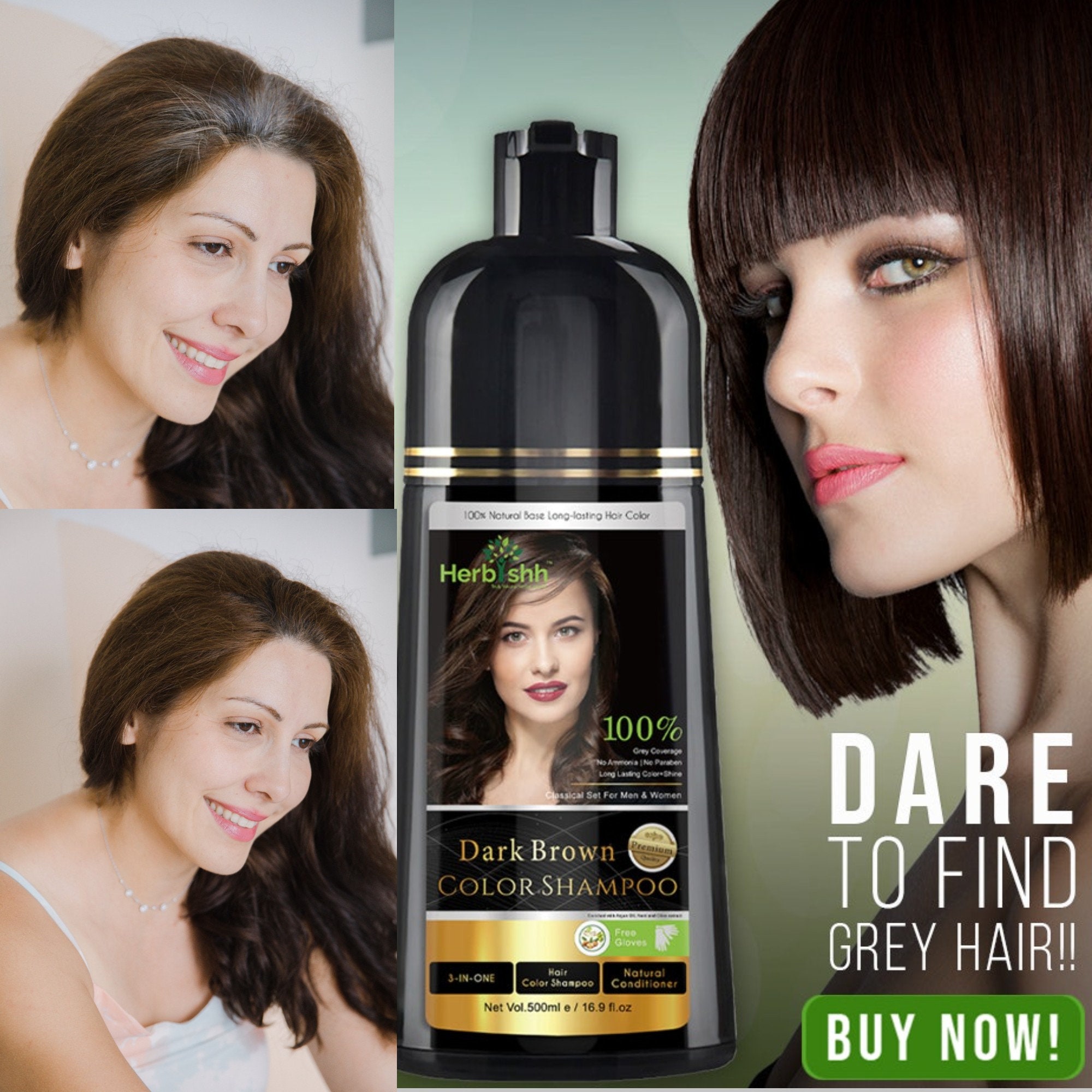 Hair Color Shampoo for Gray Hair Natural Hair Dye - Etsy