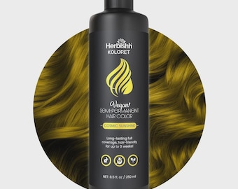 Herbishh Koloret Cosmic Sunshine Semi-Permanent Hair Color Shampoo – Yellow Dye