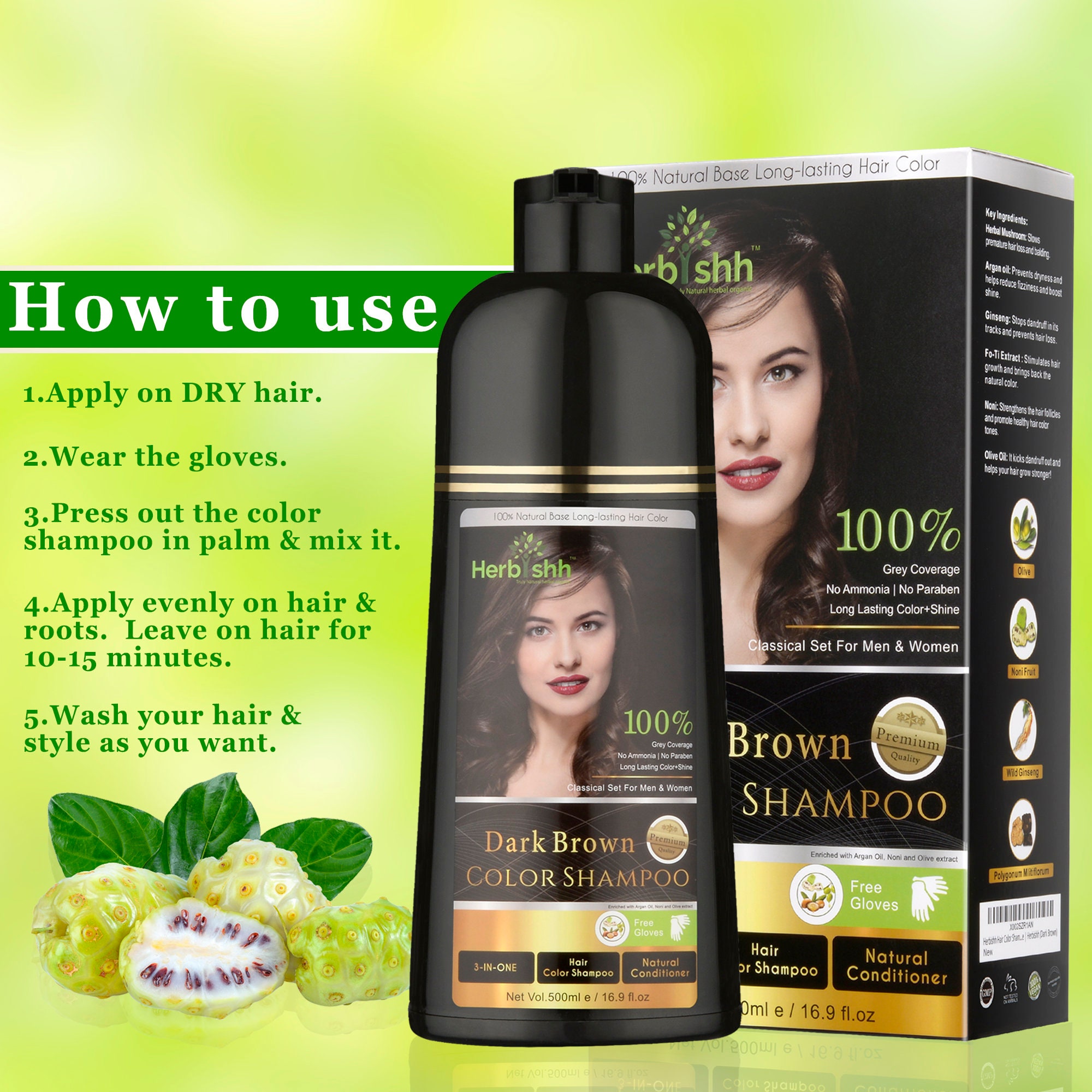 Hair Color Shampoo for Gray HairNatural Hair Dye Etsy