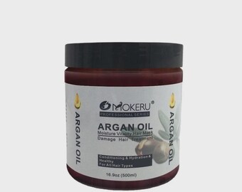 Mokeru Argan Oil Collagen Hair Mask 500ml Deep Nourishing Hair Treatment