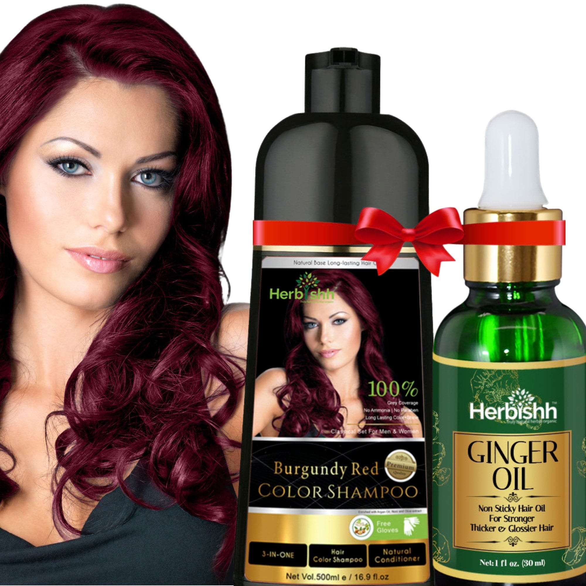 Buy 1pc Herbishh burgundy Red Hair Color Shampoo for Gray - Etsy UK