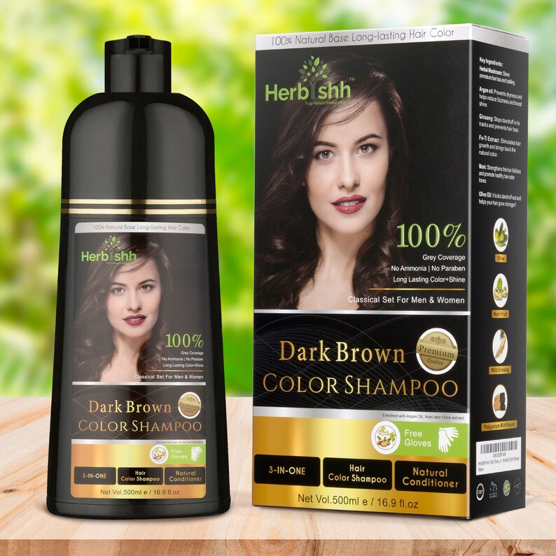 Hair Color Shampoo for Gray HairNatural Hair Dye Etsy