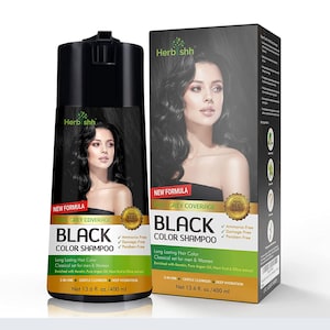400ml Ppd Free Natural Hair Dye Long Lasting & Diy Permanent Hair Color Shampoo image 1