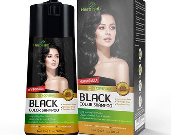 400ml Ppd Free Natural Hair Dye Champú de color de cabello permanente de larga duración y Diy