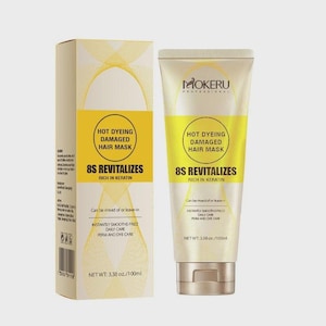 Mascarilla capilar Mokeru de 8 segundos, acondicionador sin enjuague con queratina para cabello seco y dañado, tratamiento capilar de hidratación profunda.