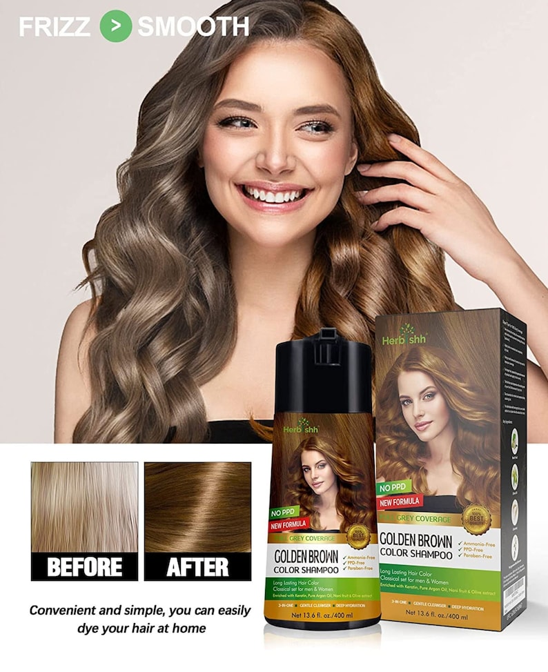 400ml Ppd Free Natural Hair Dye Long Lasting & Diy Permanent Hair Color Shampoo image 5