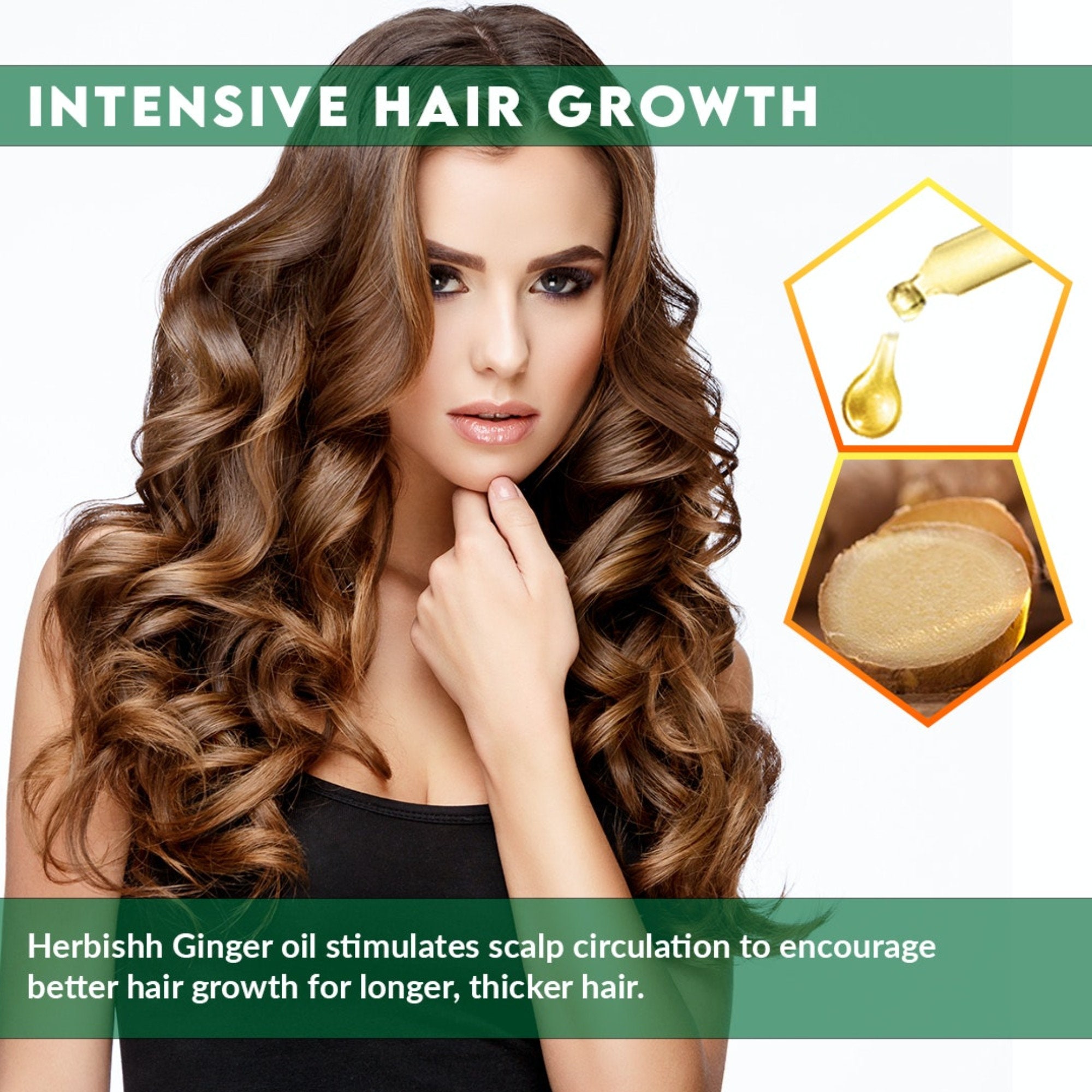 Herbishh Ginger Hair Oil for Hair Growth With Ginger Extract Fast Hair