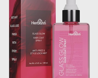 Spray para el cabello Herbishh Glass Glow / Antifrizz, brillo, bruma protectora del calor