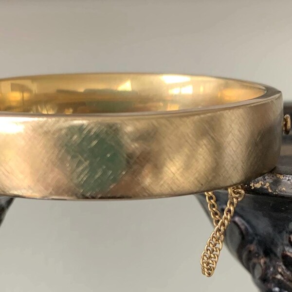 Vintage 1/20 12K Brushed Gold Filled Bangle Bracelet - Antique, Victorian, Classic. #82
