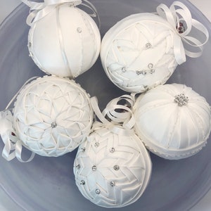 Repurposed Wedding Dress Ornament: Heirloom Fabric Bauble