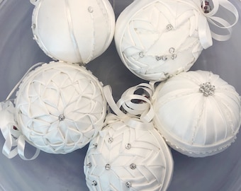 Repurposed Wedding Dress Ornament: Heirloom Fabric Bauble