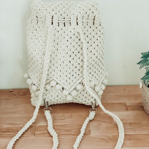 Macrame Backpack, Boho Macrame Backpack, Macrame Purse, Macrame Bag - Etsy