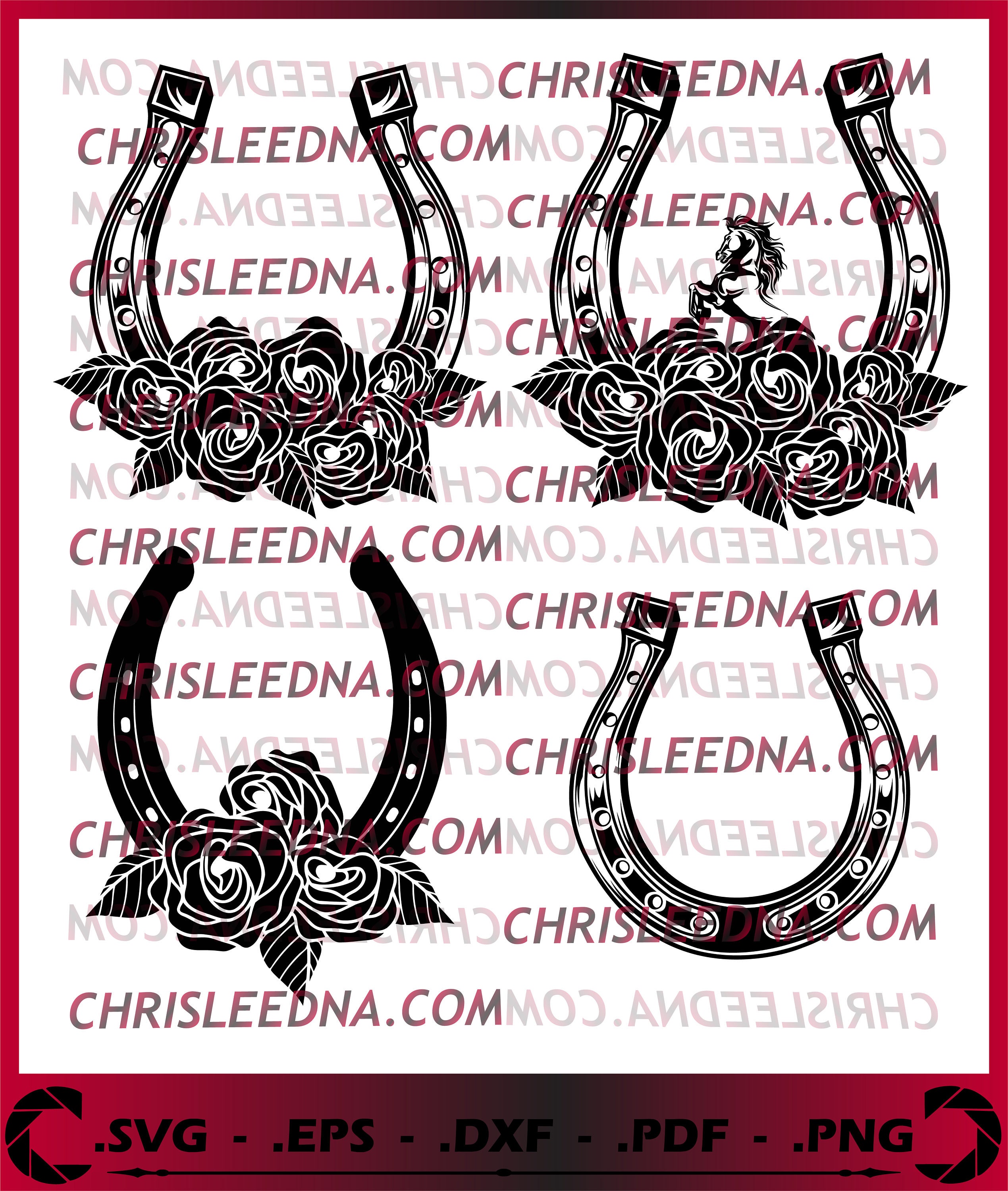 Horseshoe Bundle SVG Files for Cricut, Tshirt, Clothing, Custom, Gift