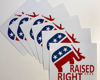 Raised Right Vinyl decal, GOP, Gifts, stickers, gift, decor, car accessories, art, sticker, custom, car decal, bumper stickers, print, sign