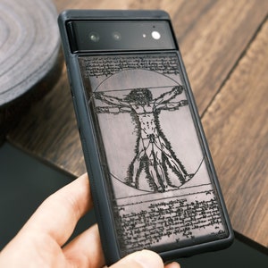 Leonardo da Vinci's Vitruvian Man Art, Wood Case for iPhone, Samsung Galaxy and Google Pixel Phones, Personalizable image 5