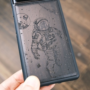 Cosmic Wanderer Design, Wood Case for iPhone, Samsung Galaxy and Google Pixel Phones, Personalizable