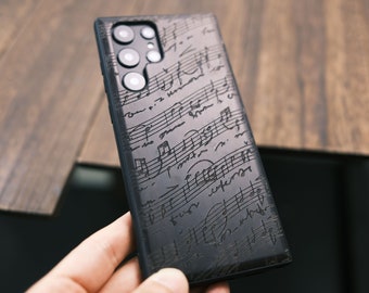 The Fantasy Musical Score, Wood Case for iPhone, Samsung Galaxy and Google Pixel Phones, Personalizable