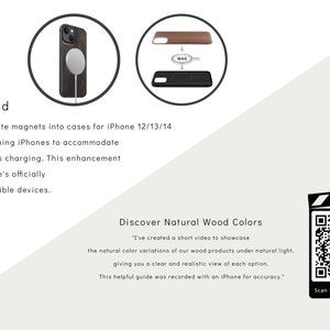 Elk and Woods, coque en bois pour téléphones iPhone, Samsung Galaxy et Google Pixel, personnalisable image 3