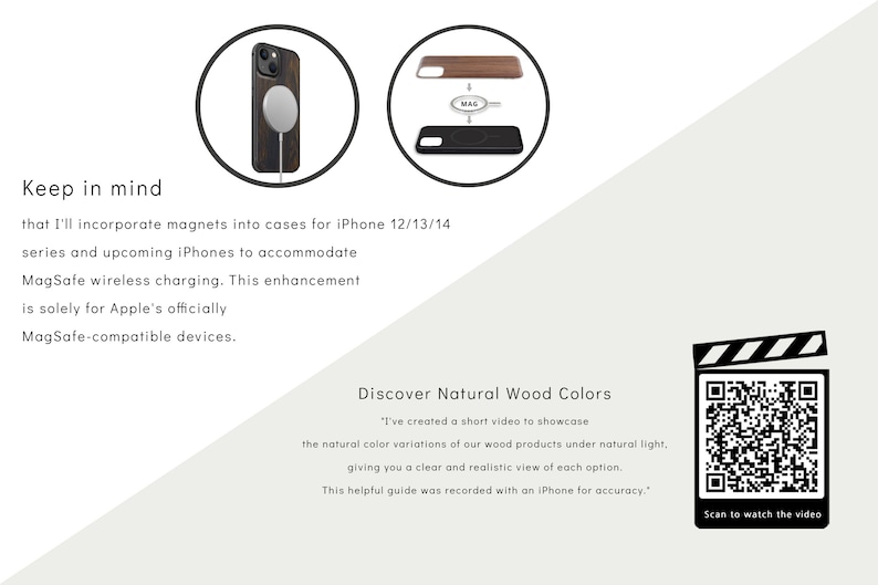 Elk and Woods, coque en bois pour téléphones iPhone, Samsung Galaxy et Google Pixel, personnalisable image 3