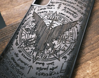 The Witchcraft of Vegvisir (Viking amulet), Wood Case for iPhone, Samsung and Google Pixel, Personalizable