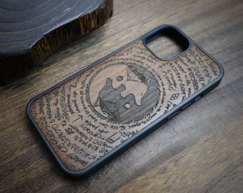 Wolves Art, A Yin-Yang Journey, Wood Case for iPhone, Samsung Galaxy and Google Pixel Phones, Personalizable