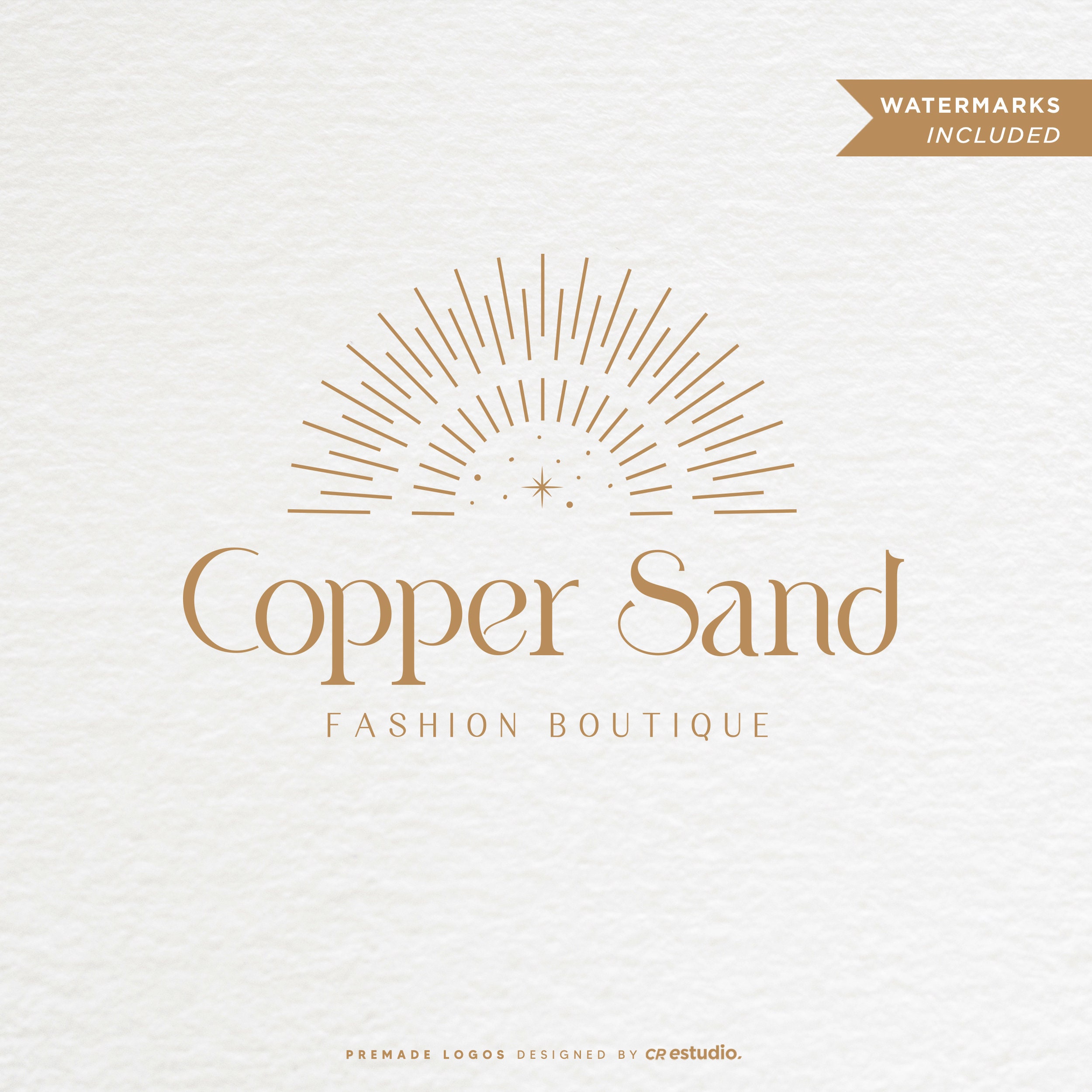 Boho logo design set Premade logo set Fashion logo Bohemian Etsy