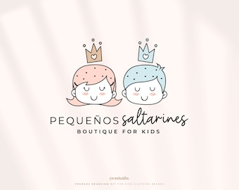Kids Boutique Logo Design, Complete Branding Kit (Digital Download), children's logo, Premade Branding Kit