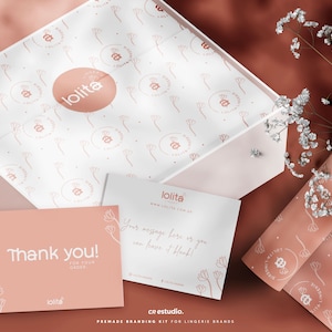 Premade Branding kit | Label design | Branding Pattern | Packaging | Feminine logo | Jewelry logo | Flower logo | Boutique logo, Floral logo