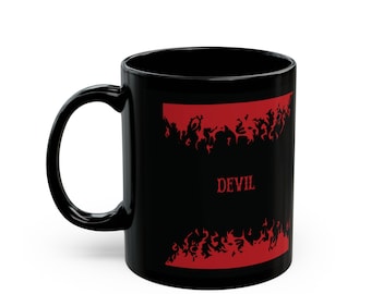 悪魔のコーヒーマグ、悪魔のティーカップ、ゴシックキッチン装飾、ハロウィーンギフト、不気味なドリンクウェア、オカルトホームアクセサリー、コーヒーカップ