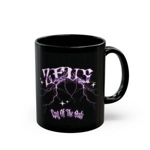 Zeus Lightning Black Mug - Perfect for Coffee Lovers, Mythology Fans, Unique Housewarming Present, Bold Design, Geek Culture Apparel