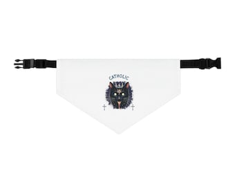 Collar bandana católico para mascotas, accesorio cristiano para perros, collar religioso para mascotas, bandana sagrada para mascotas, bufanda de cachorro fiel, temática católica