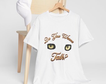 Spooky Cat Shirt - Unisex Heavy Cotton Tee, Halloween Cat Shirt, Black Cat T-Shirt, Creepy Cat Top, Horror Kitty Tee