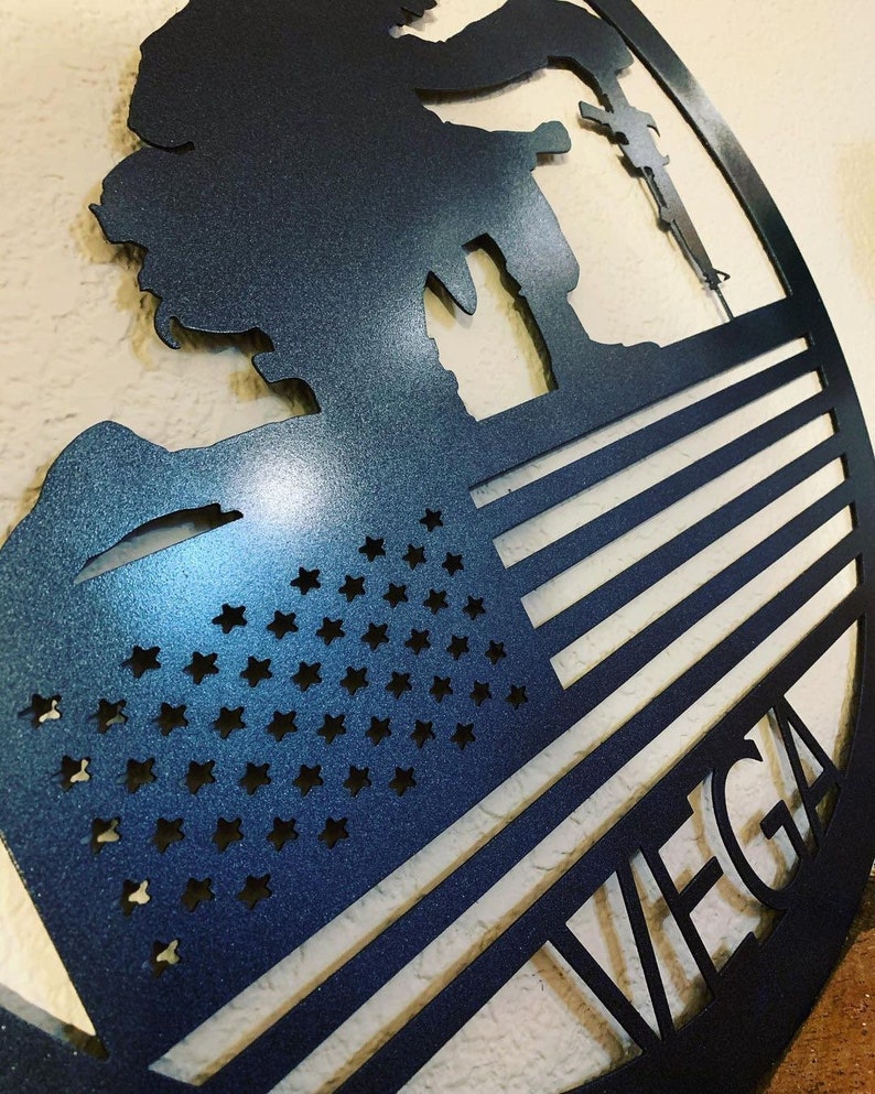 23.5 U.S Military Soldier Metal Wall Art Decor Etsy