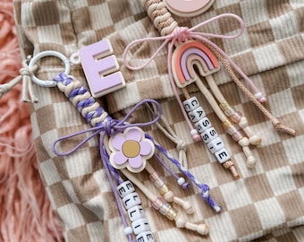 Happy Charms Bag Charm with Paracord and Custom Name