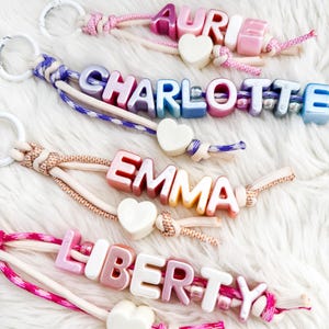 Custom Chunky letter- name keychain