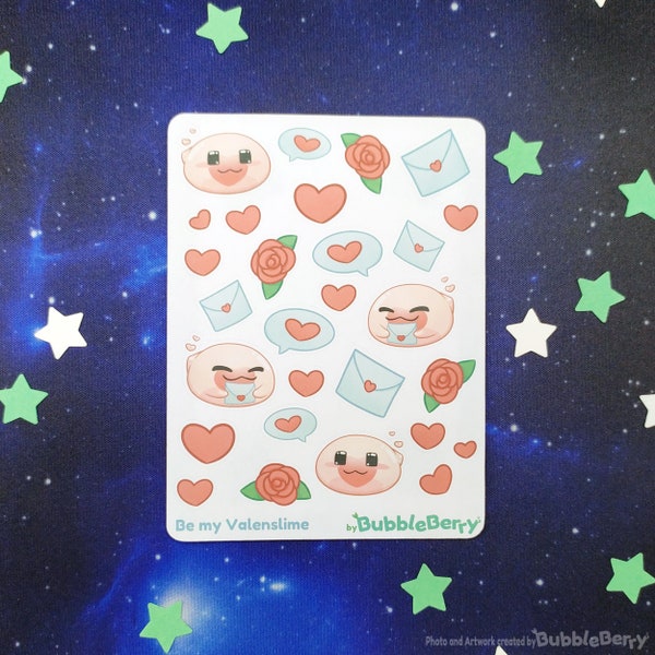 Valentin Slime Planer Sticker - Süße Journal Aufkleber