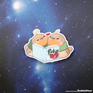 Winter Rotkehlchen Vinyl Sticker - matt softouch laminiert